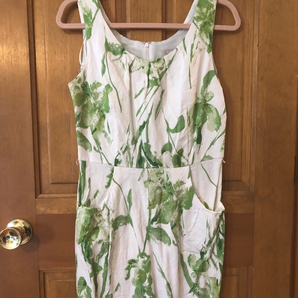 Business casual green floral dress - Picture 1 of 2